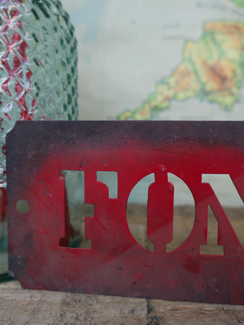 ancien pochoir marquage transport caisse de musee / Fonte – Image 4