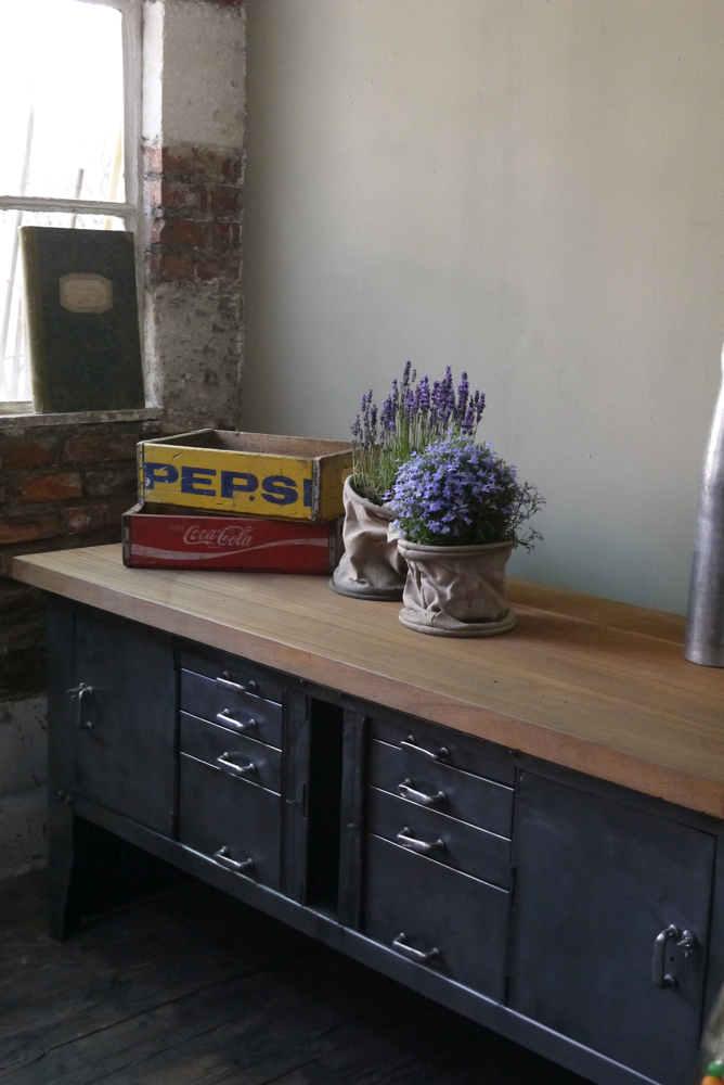 grand etabli bureau console industriel biguet atelier Renault – Image 4