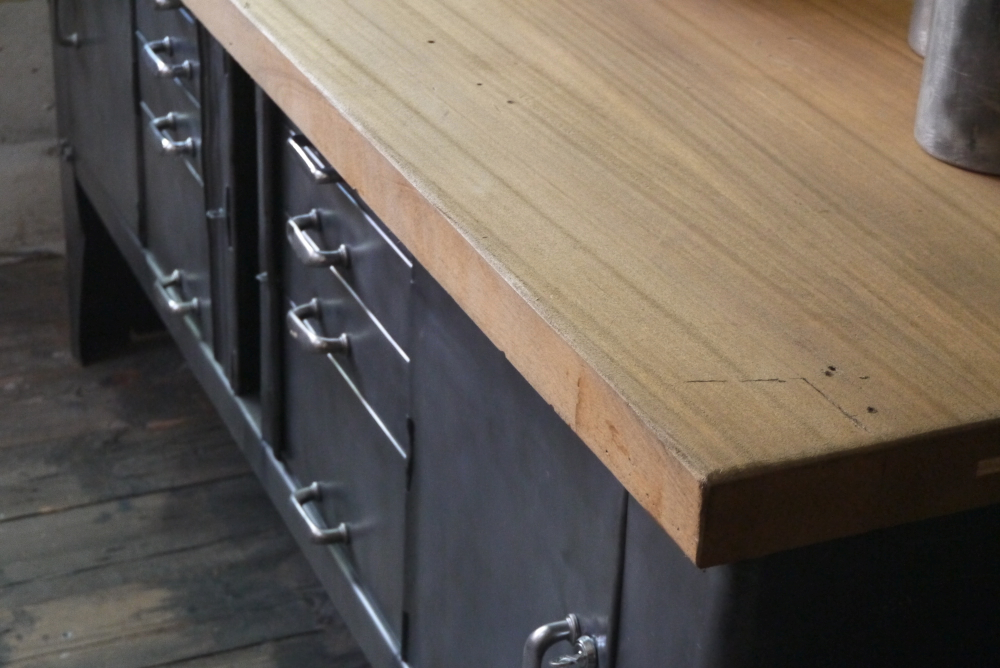 grand etabli bureau console industriel biguet atelier Renault – Image 6