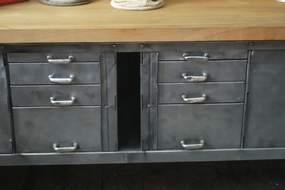 grand etabli bureau console industriel biguet atelier Renault – Image 7