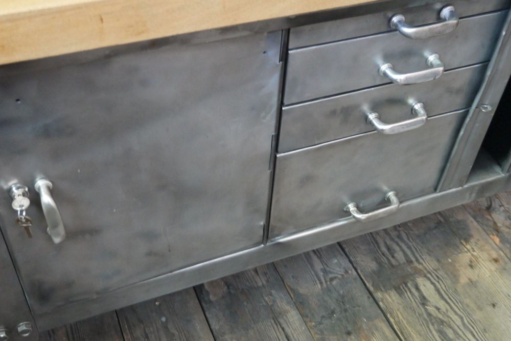 grand etabli bureau console industriel biguet atelier Renault – Image 14