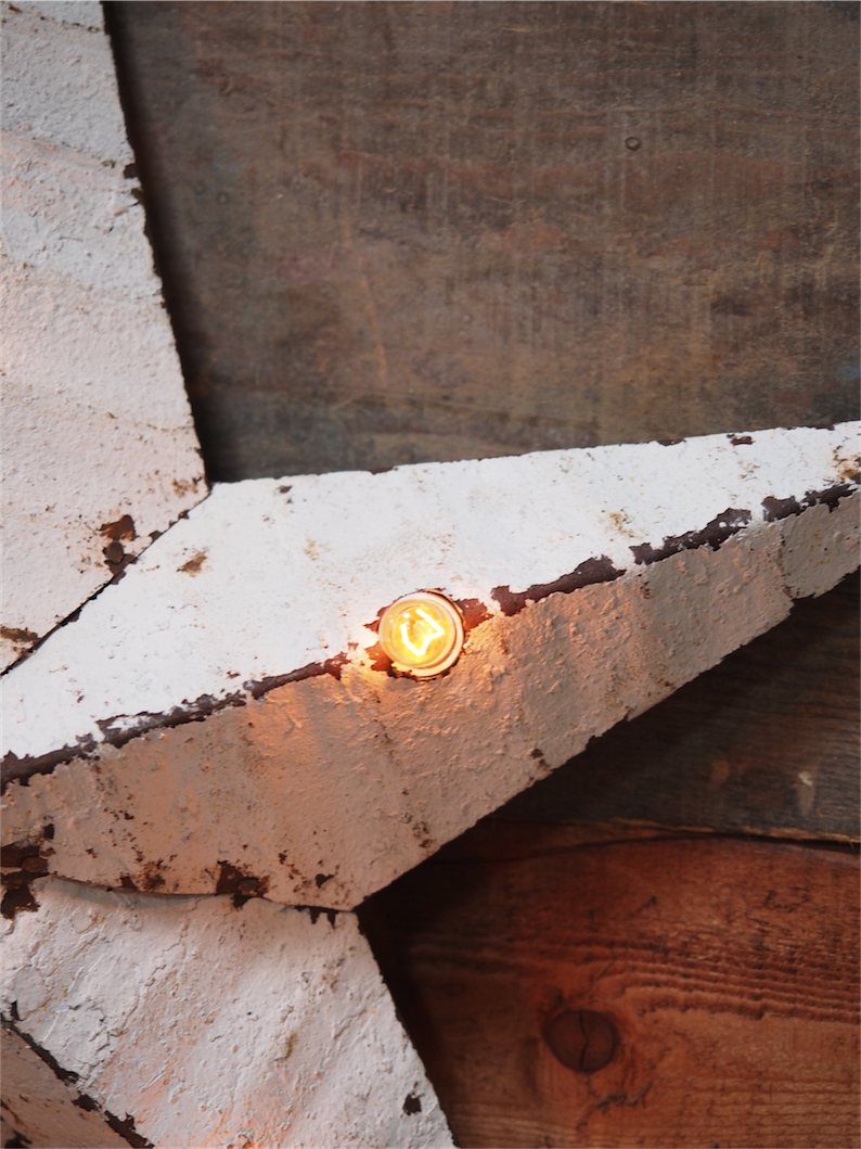 etoile de grange lumineuse Amish zinc blanche 55 cm – Image 7