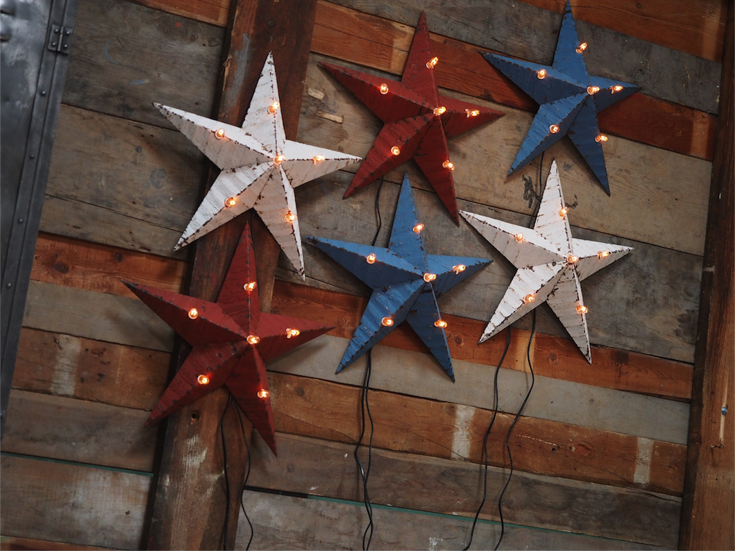 etoile de grange lumineuse Amish zinc blanche 55 cm – Image 9