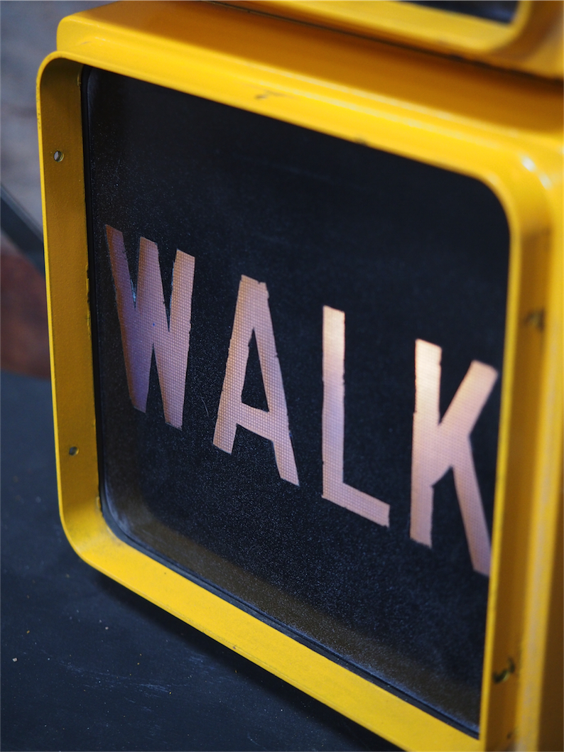 New York feu dont walk americain vintage USA jaune – Image 6