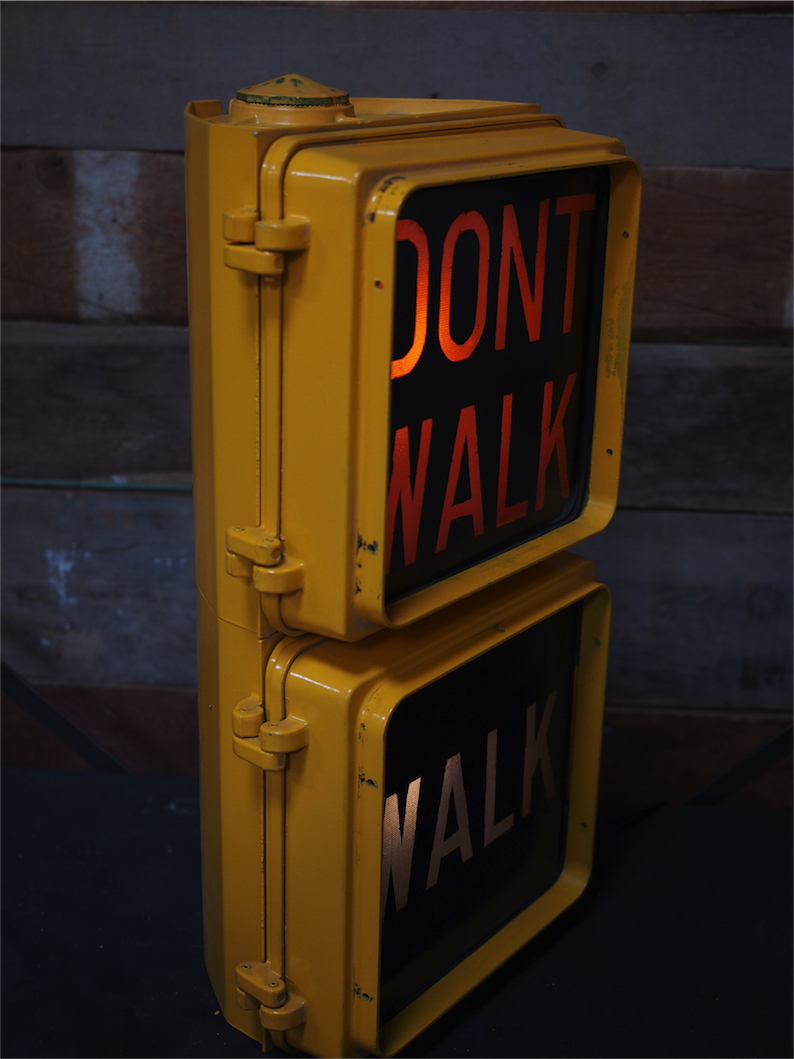 New York feu dont walk americain vintage USA jaune – Image 10