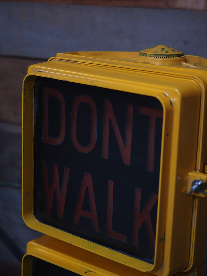 New York feu dont walk americain vintage USA jaune – Image 11