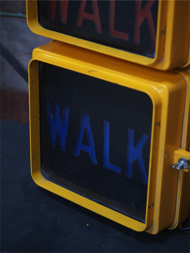 New York feu dont walk americain vintage USA jaune – Image 12