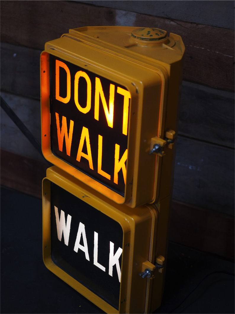 New York feu dont walk americain vintage USA jaune – Image 4