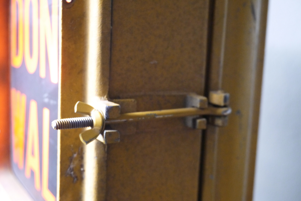 New York feu dont walk americain vintage USA jaune d'origine – Image 7