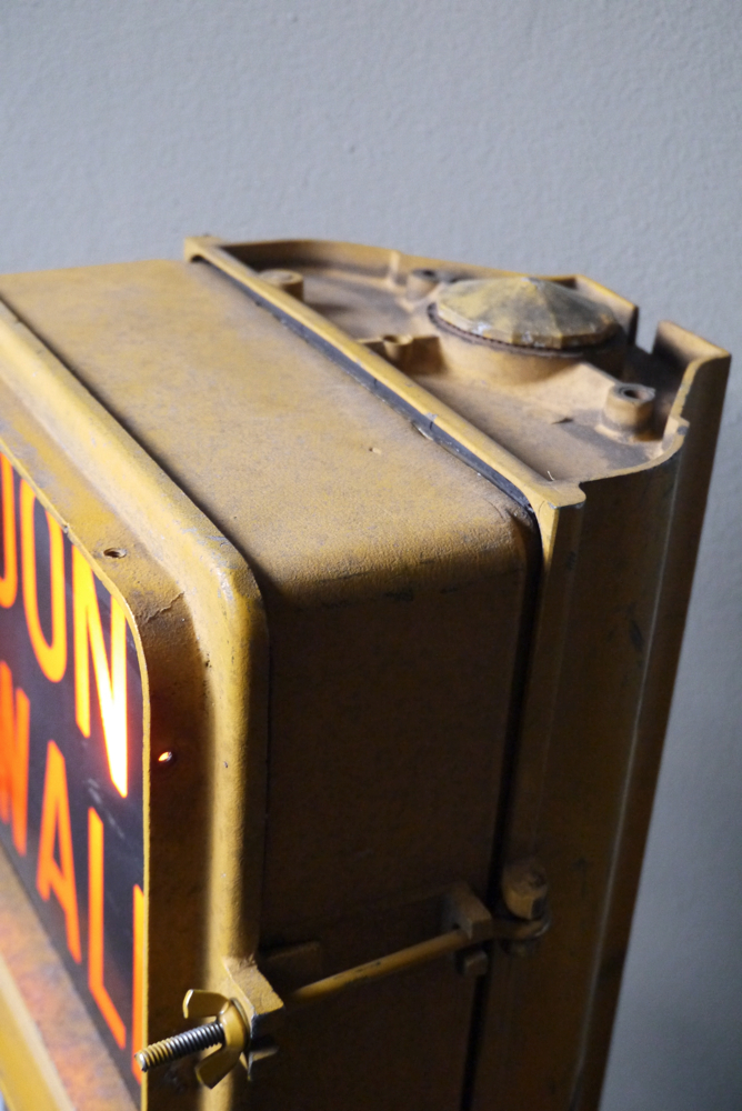 New York feu dont walk americain vintage USA jaune d'origine – Image 8