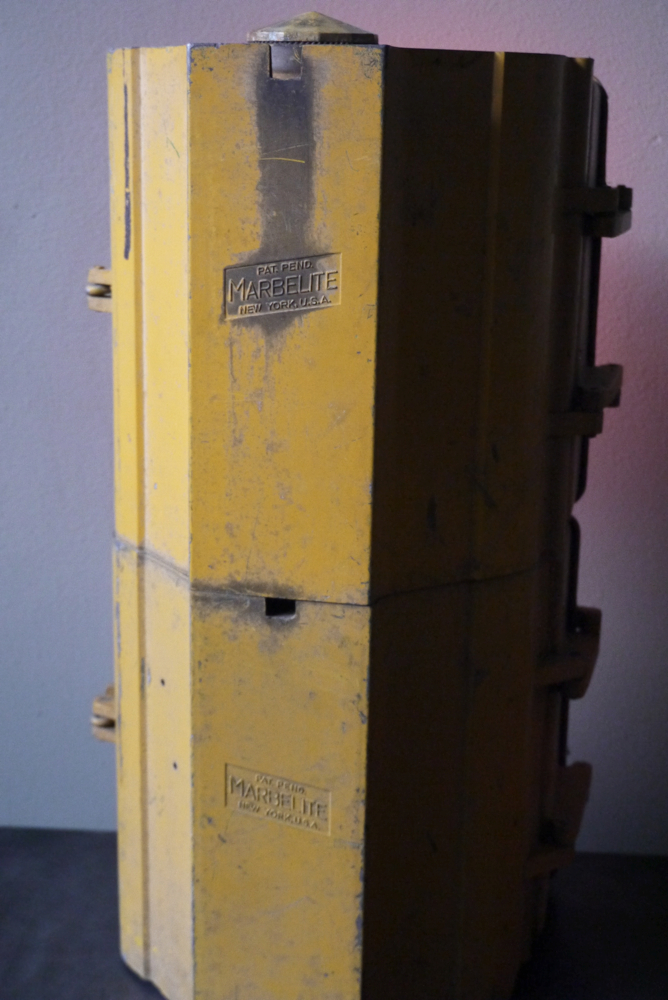 New York feu dont walk americain vintage USA jaune d'origine – Image 11