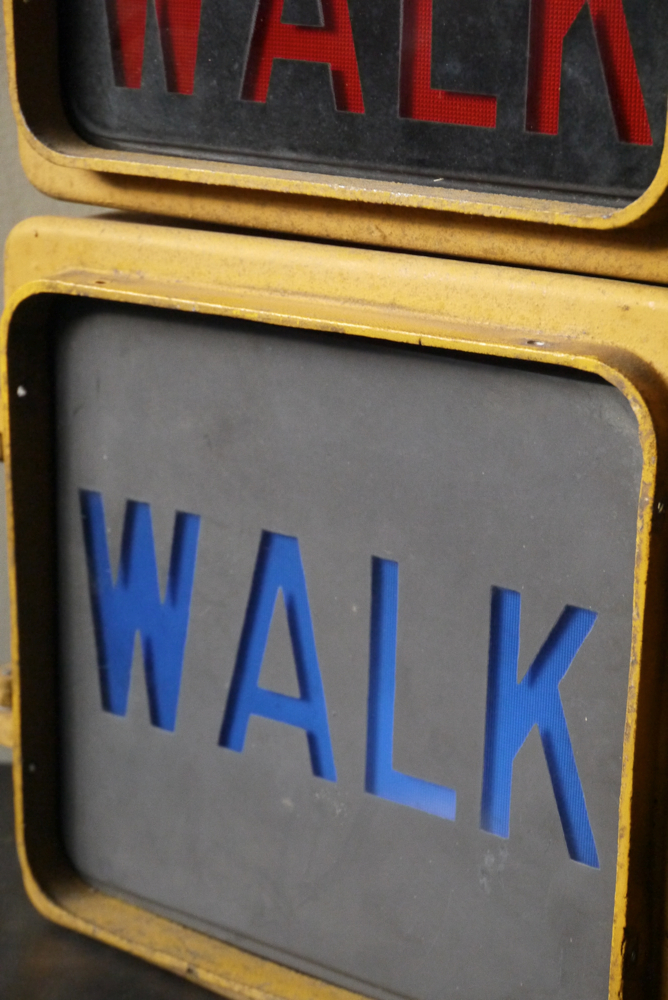 New York feu dont walk americain vintage USA jaune d'origine – Image 10