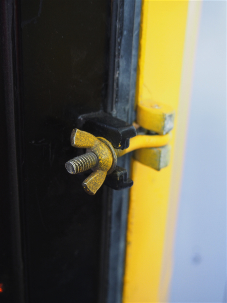 New York feu dont walk americain vintage USA jaune d'origine – Image 7