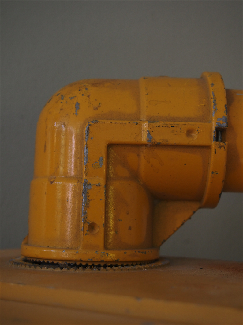 New York feu dont walk americain vintage USA jaune d'origine avec fixations murale – Image 13