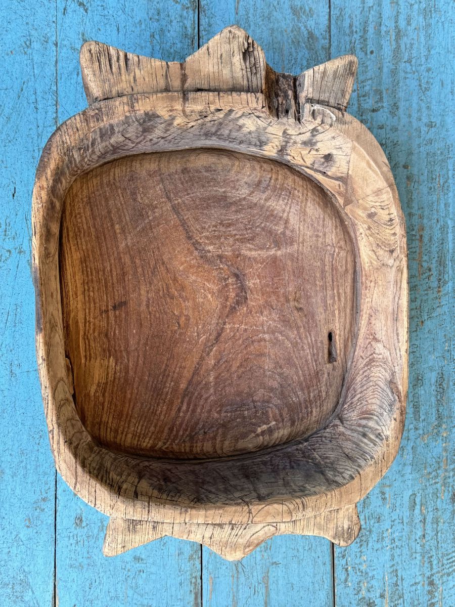 large platter, antique Parat, wooden top - Image 5