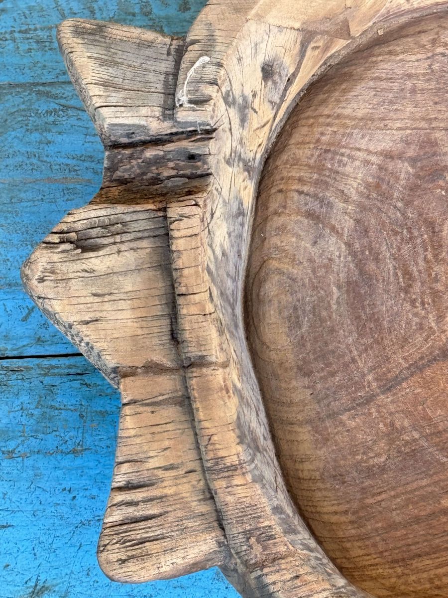 large platter, antique Parat, wooden top - Image 4