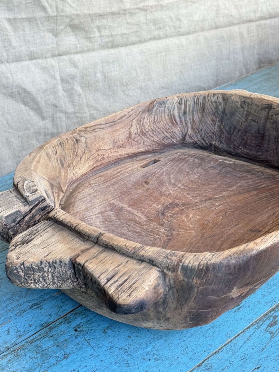 large platter, antique Parat, wooden top - Image 2