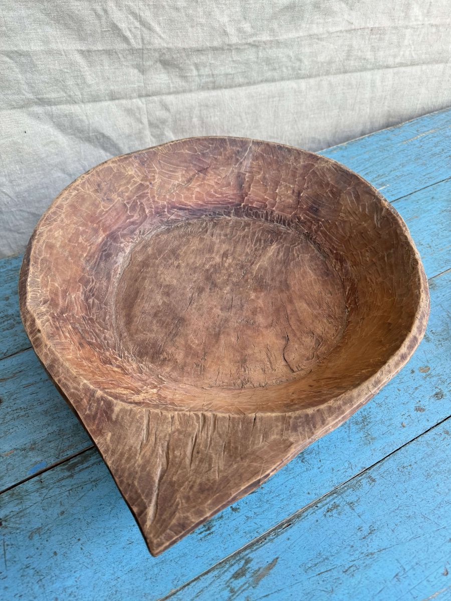 large platter, antique Parat, wooden top - Image 5