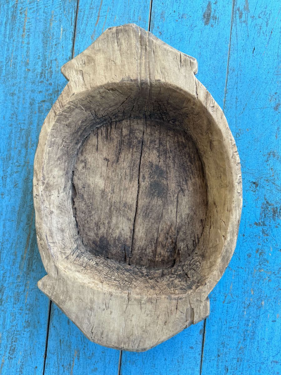 large platter, antique Parat, wooden top - Image 4