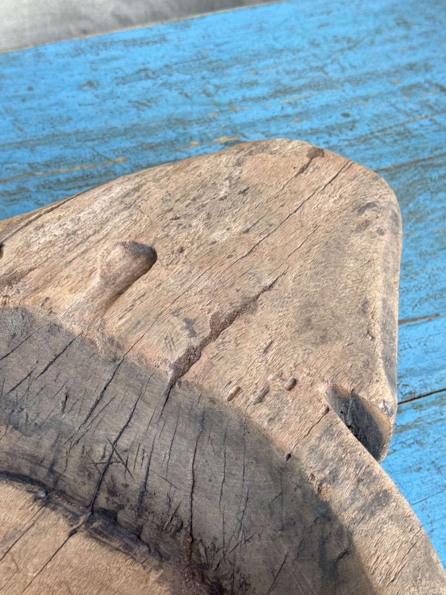 large platter, antique Parat, wooden top - Image 2