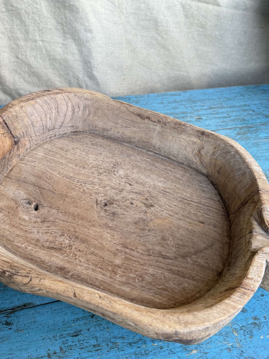 grand plat, Parat ancien, plateau en bois – Image 4