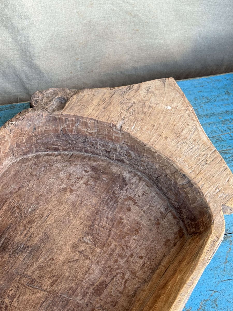 large platter, antique Parat, wooden top - Image 2