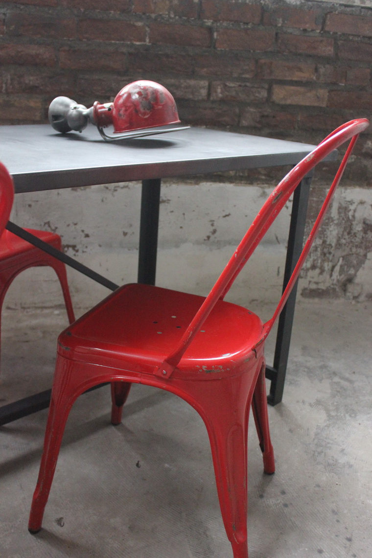 Table ou bureau metal industriel des annees 50 militaire – Image 16