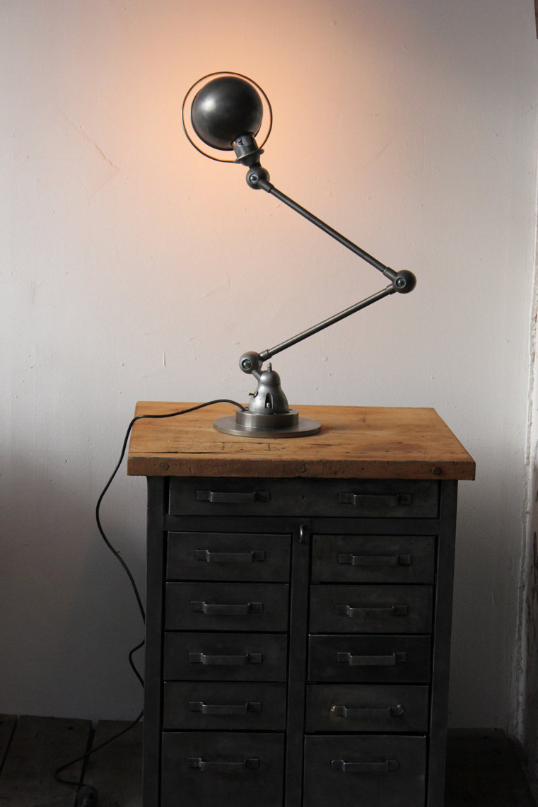 Lampe bureau Jielde 2 bras polie graphite – Image 4