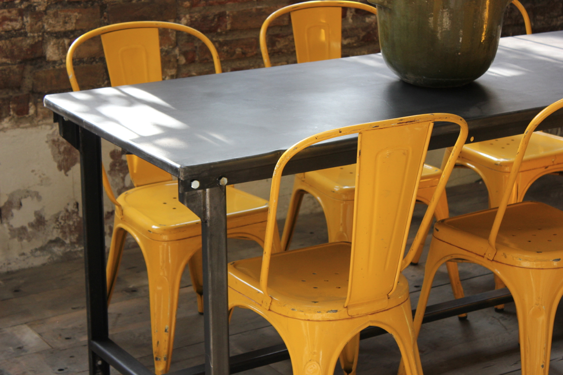 4 ancienne Chaise TOLIX Xavier Pauchard jaune des annees 50 tarif pour les 4 chaises – Image 5