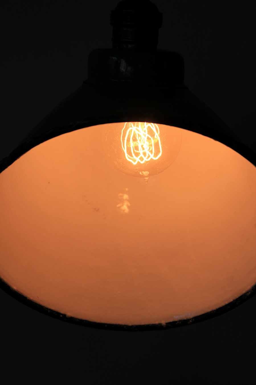 abat jour emaillee lampe industrielle vert bouteille – Image 11