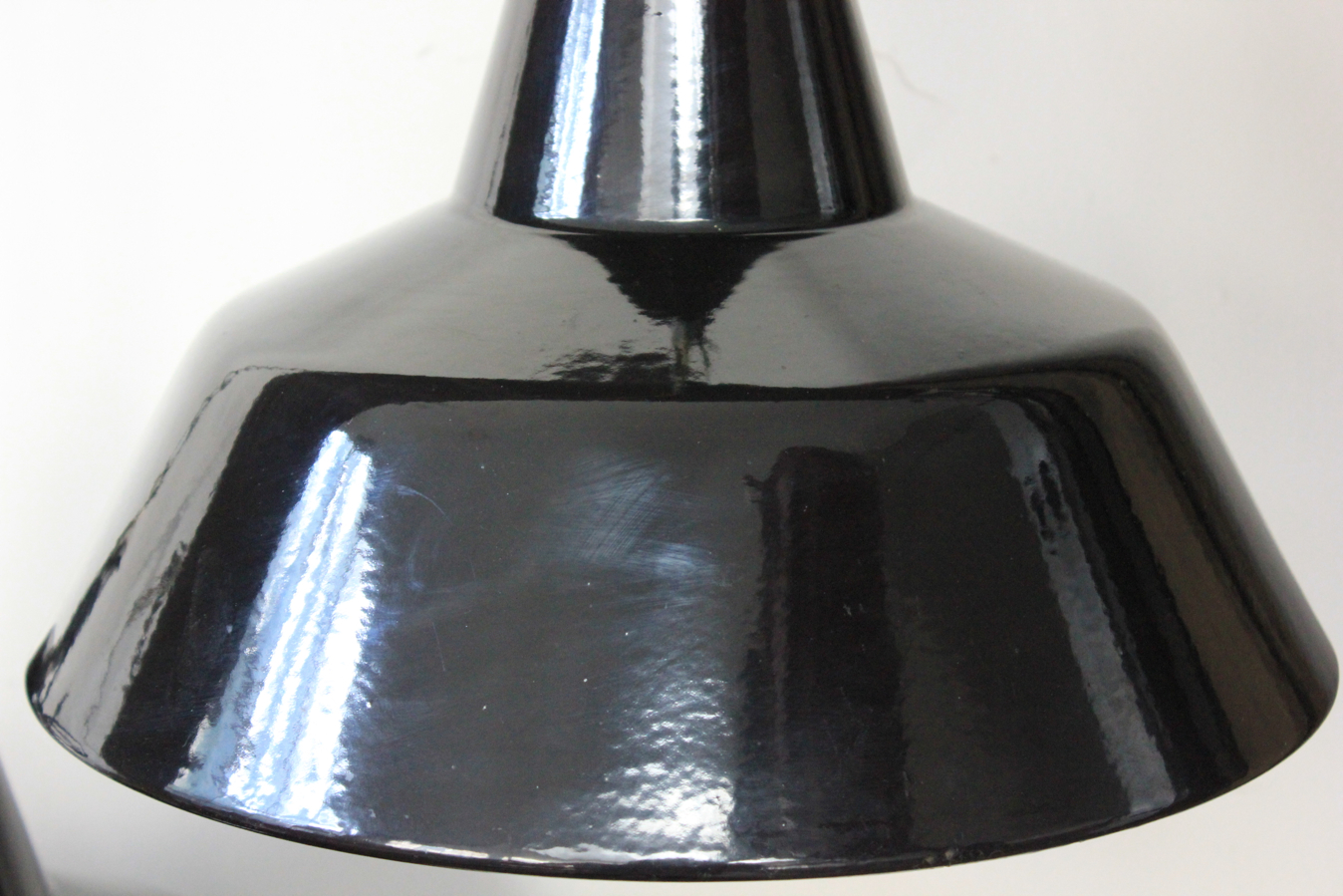 suspension abat jour emaillee noir lampe industrielle bauhaus – Image 7