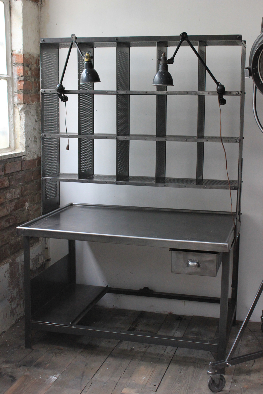 Meuble metier grand bureau tri postal industriel atelier loft – Image 11