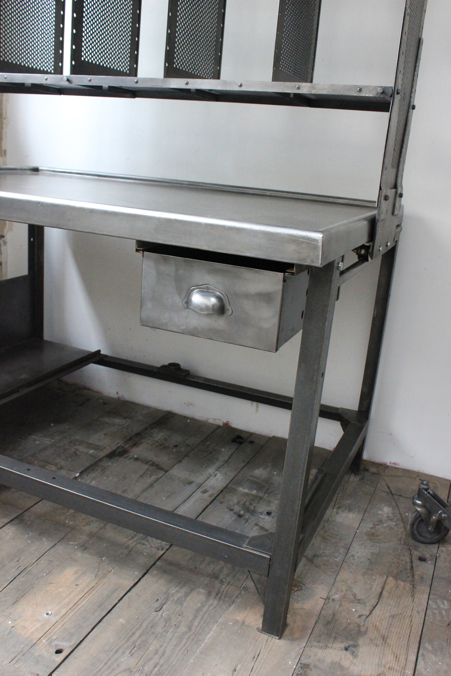 Meuble metier grand bureau tri postal industriel atelier loft – Image 12