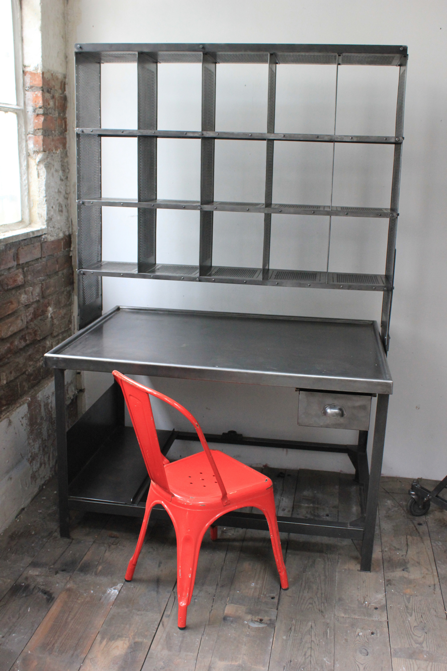 Meuble metier grand bureau tri postal industriel atelier loft – Image 3