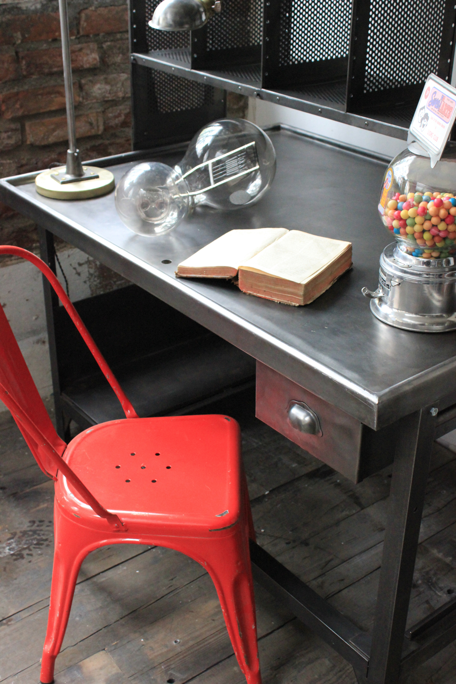 Meuble metier grand bureau tri postal industriel atelier loft – Image 6