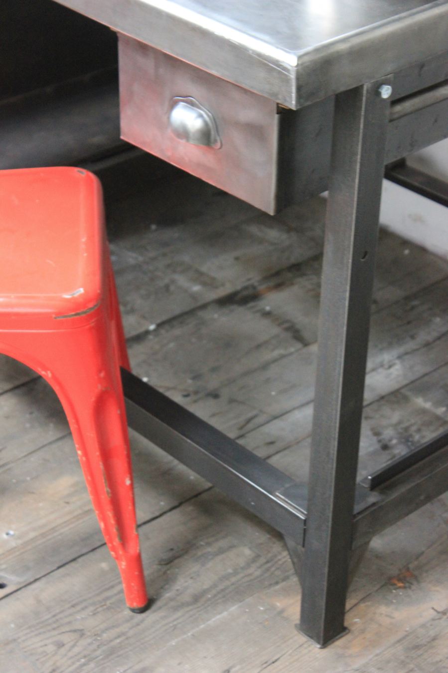 Meuble metier grand bureau tri postal industriel atelier loft – Image 7