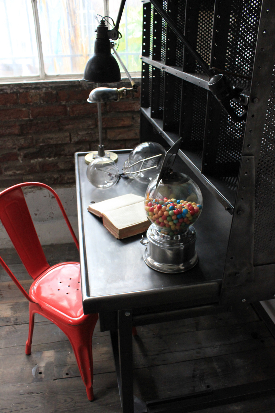 Meuble metier grand bureau tri postal industriel atelier loft – Image 17