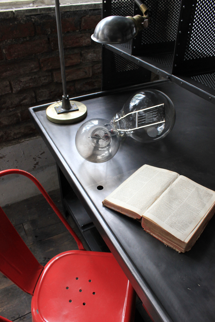 Meuble metier grand bureau tri postal industriel atelier loft – Image 9