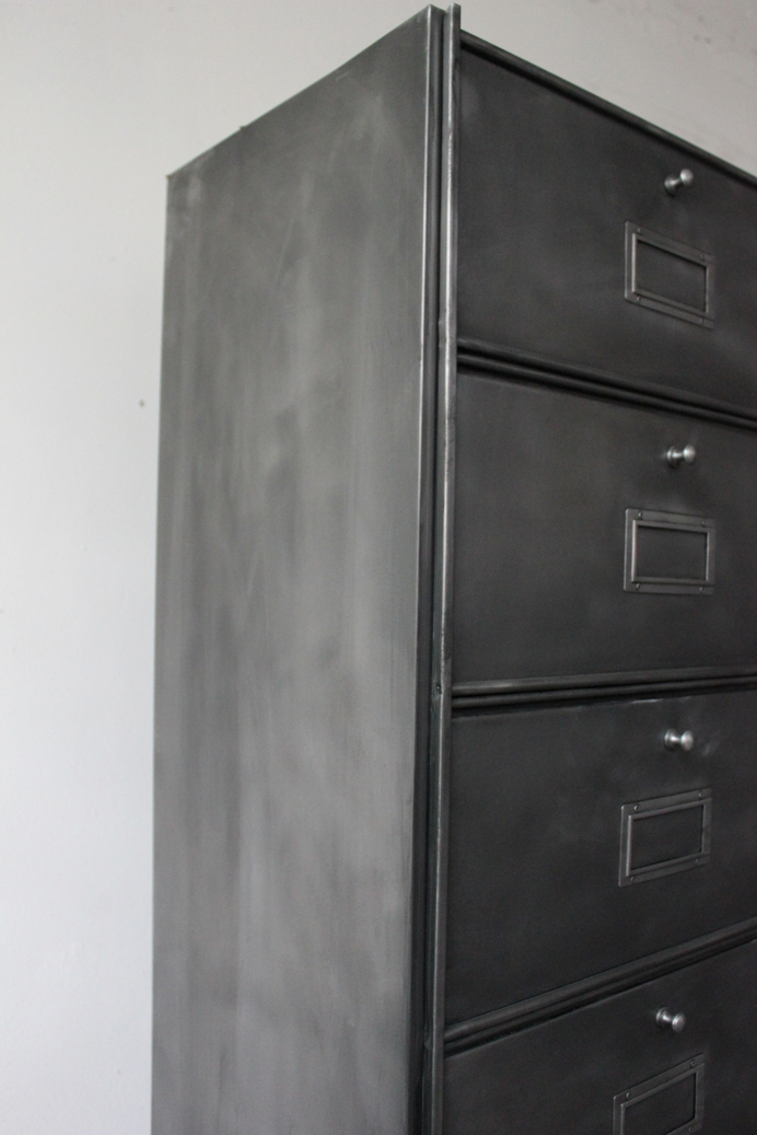 ancien grand meuble 20 casiers industriel a clapet Roneo 50/60 – Image 14