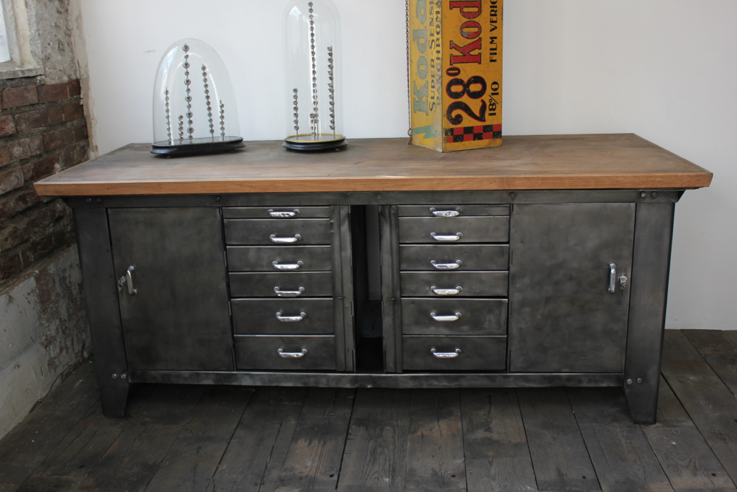 exeptionnel grand etabli industriel biguet atelier Renault – Image 9