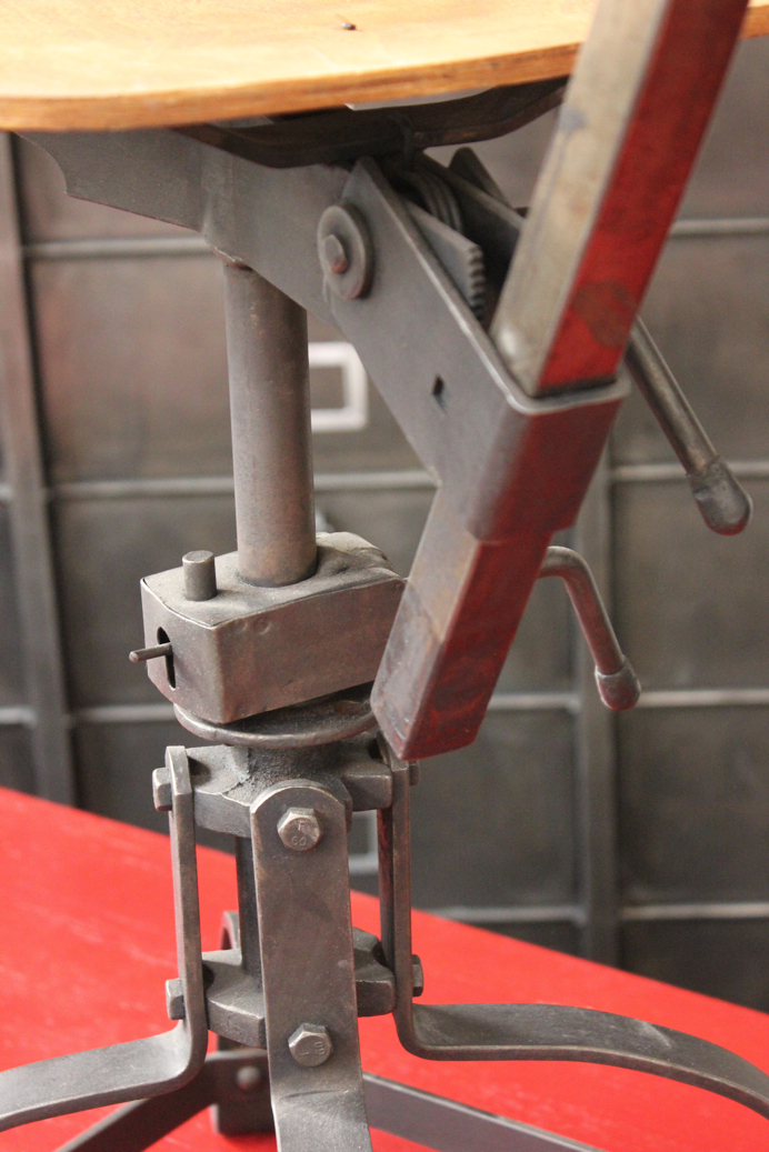 chaise atelier industrielle Bienaise metal et bois – Image 7