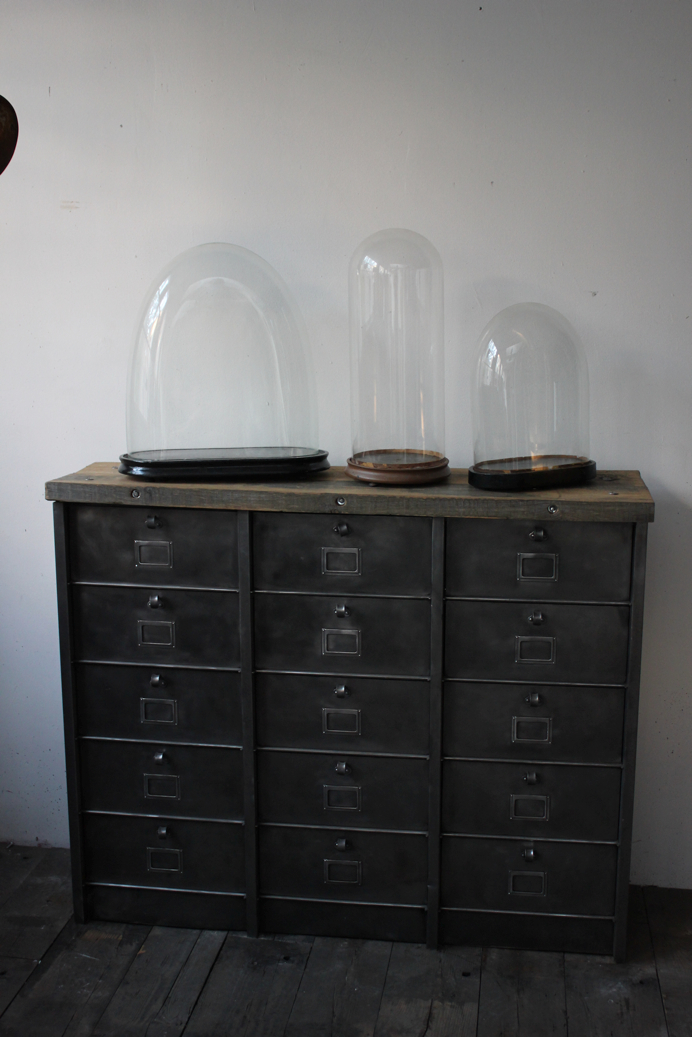 ancien meuble console 15 casiers industriel a clapet strafor 1950 – Image 9