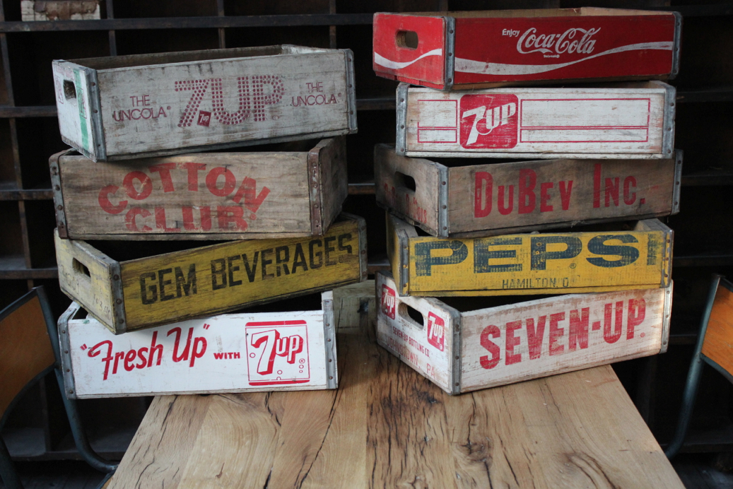 caisse bois brasserie café Seven Up – Image 11