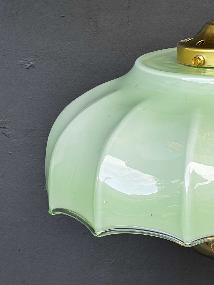 1 abat jour suspention so chic opaline lampe vintage – Image 5