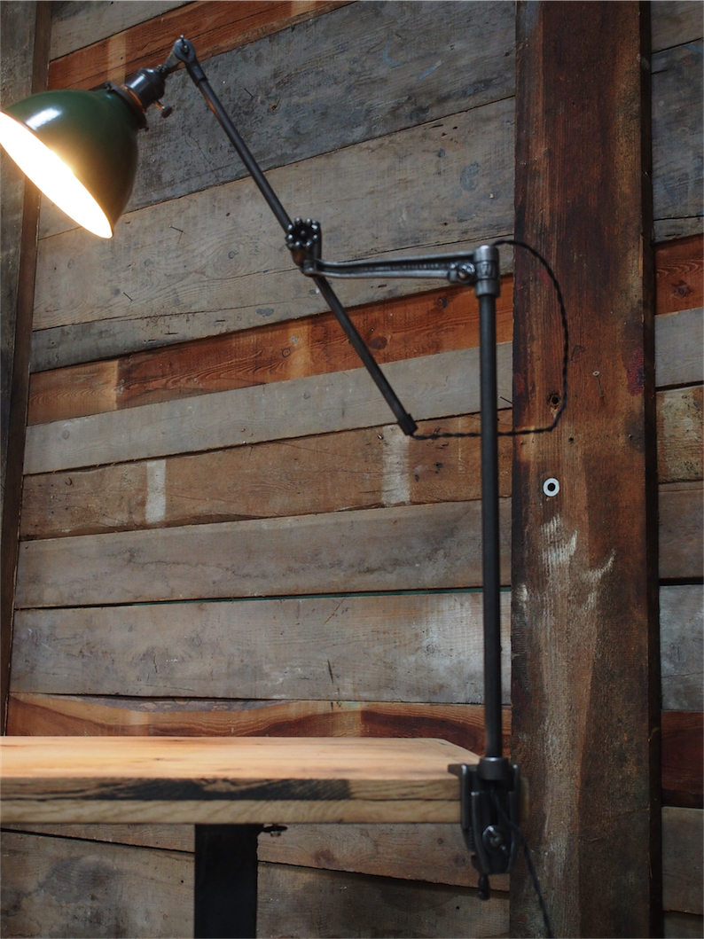 Rare Lampe O.C. White Industrielle fixation etau la lampe de reference a new york dans les loft – Image 3