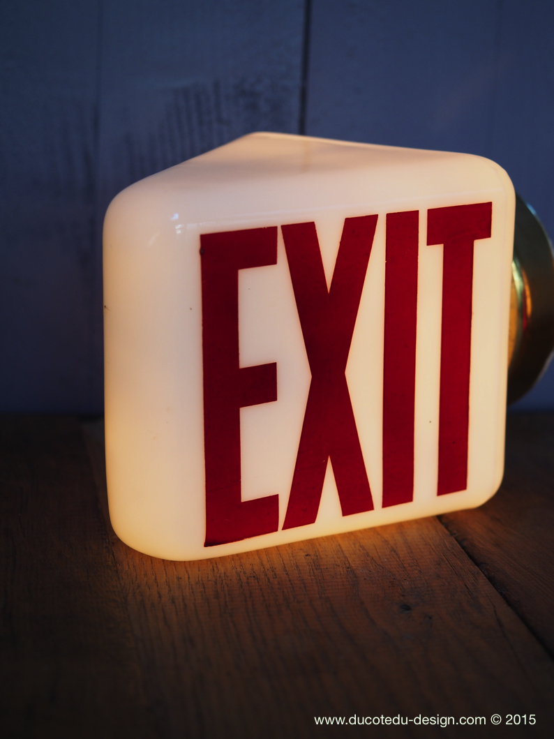 Exit Lampe USA opaline blanche – Image 2