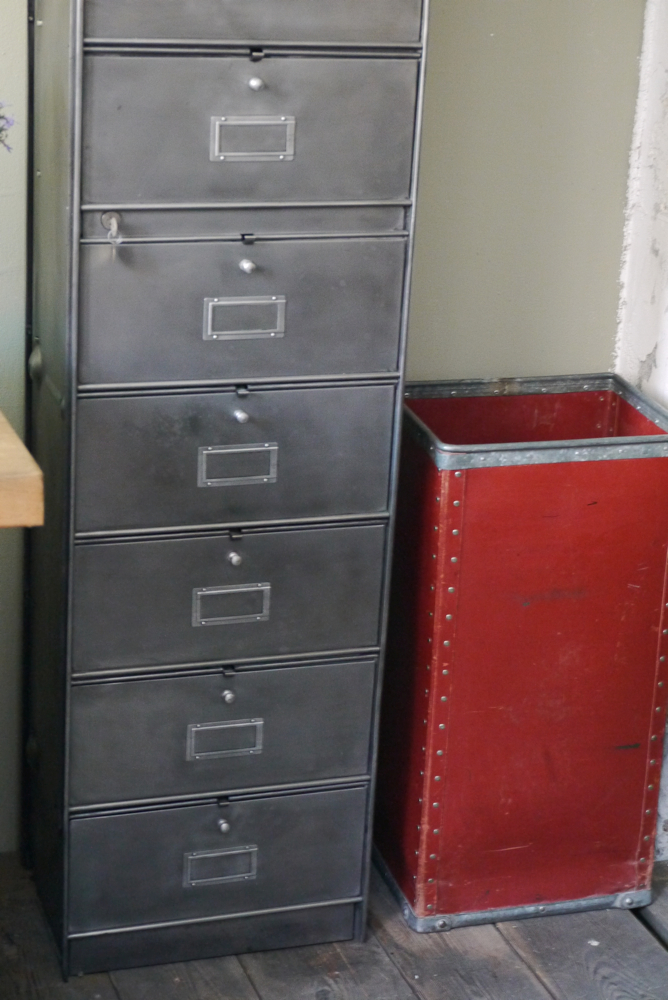 ancien grand meuble 10 casiers industriel a clapet Roneo 50/60 – Image 11