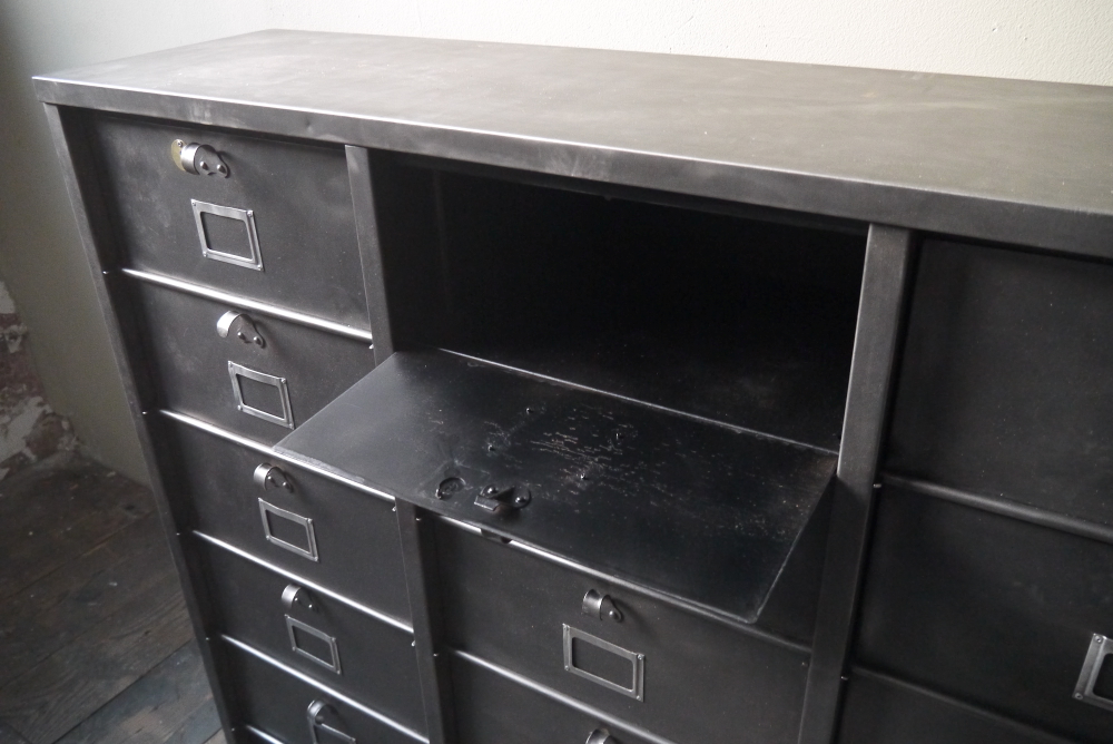 ancien grand meuble 15 casiers industriel strafor – Image 12