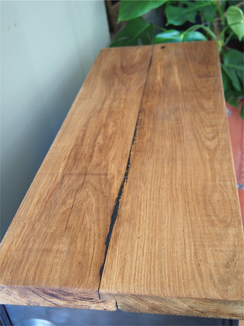 ancien meuble console 10 casiers industriel a clapet roneo 1950 plateau chene massif – Image 6