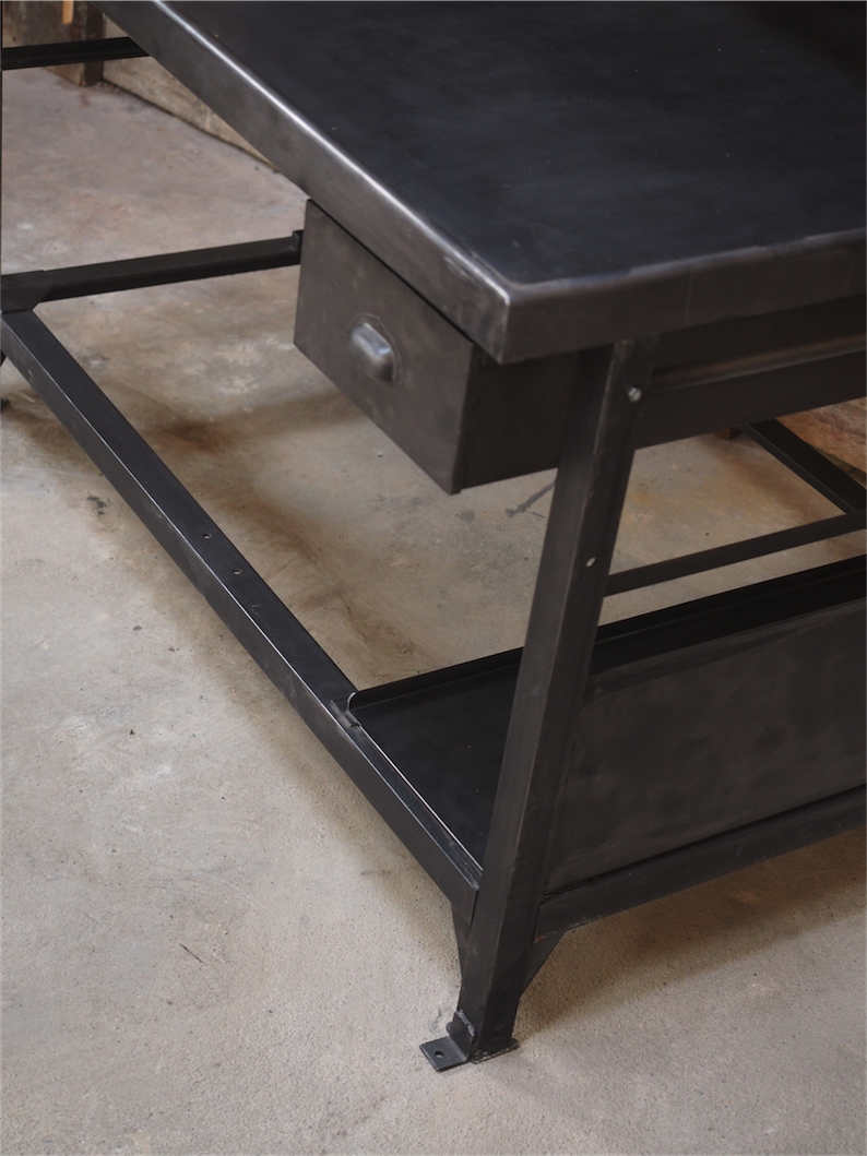 Meuble metier grand bureau tri postal industriel atelier loft – Image 7